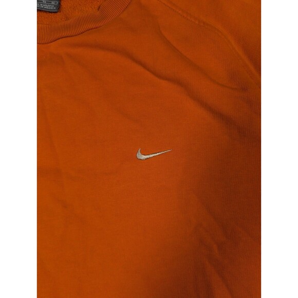 VTG Y2K Nike Essential Side Swoosh Orange Crewneck Sweatshirt XL Silver Tab - Picture 4 of 9